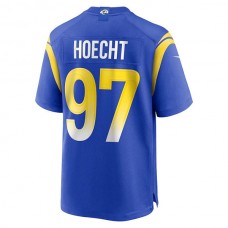 LA.Rams #97 Michael Hoecht Royal Game Player Jersey Stitched American Football Jerseys