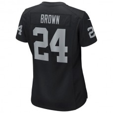 LV. Raiders #24 Willie Brown Black Game Retired Player Jersey Stitched American Football Jerseys