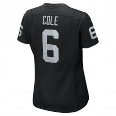 LV. Raiders #6 AJ Cole Black Game Jersey Stitched American Football Jerseys