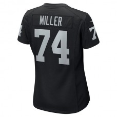 LV. Raiders #74 Kolton Miller Black Game Jersey Stitched American Football Jerseys