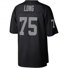 LV. Raiders #75 Howie Long Mitchell & Ness Black Legacy Replica Jersey Stitched American Football Jerseys