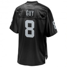 LV. Raiders #8 Ray Guy Pro Line Black Retired Player Jersey Stitched American Football Jerseys