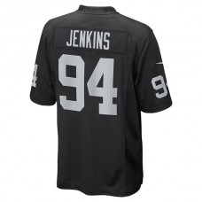 LV. Raiders #94 Jordan Jenkins Black Game Player Jersey Stitched American Football Jerseys