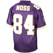 MN.Vikings #84 Randy Moss Mitchell & Ness Purple 1998 Authentic Throwback Retired Player Jersey Stitched American Football Jerseys