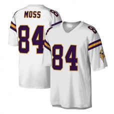 MN.Vikings #84 Randy Moss Mitchell & Ness White Legacy Replica Jersey Stitched American Football Jerseys