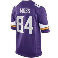 MN.Vikings #84 Randy Moss Purple Game Retired Player Jersey Stitched American Football Jerseys