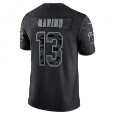 M.Dolphins #13 Dan Marino Black Retired Player RFLCTV Limited Jersey Stitched American Football Jerseys