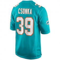 M.Dolphins #39 Larry Csonka Aqua Game Retired Player Jersey Stitched American Football Jerseys