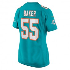 M.Dolphins #55 Jerome Baker Aqua Game Jersey Stitched American Football Jerseys