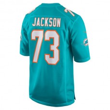M.Dolphins #73 Austin Jackson Aqua Game Jersey Stitched American Football Jerseys