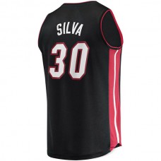 M.Heat #30 Chris Silva Fanatics Branded 2021-22 Fast Break Replica Jersey Icon Edition Black Stitched American Basketball Jersey