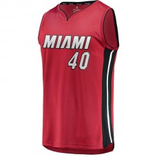 M.Heat #40 Udonis Haslem Fanatics Branded Fast Break Player Jersey Statement Edition Red Stitched American Basketball Jersey