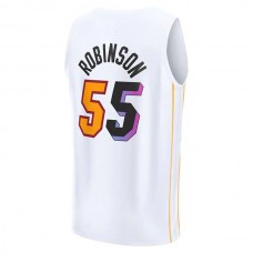 M.Heat #55 Duncan Robinson Fanatics Branded 2022-23 Fastbreak Jersey City Edition White Stitched American Basketball Jersey
