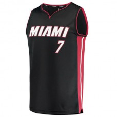 M.Heat #7 Kyle Lowry Fanatics Branded 2021-22 Fast Break Replica Jersey Icon Edition Black Stitched American Basketball Jersey