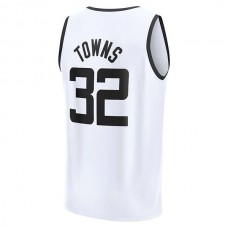 M.Timberwolves #32 Karl-Anthony Towns Fanatics Branded 2022-23 Fastbreak Jersey City Edition White Stitched American Basketball Jersey