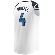 M.Timberwolves #4 Jaylen Nowell Fanatics Branded Fast Break Replica Jersey White Association Edition Stitched American Basketball Jersey