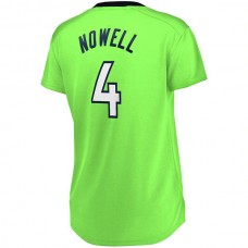 M.Timberwolves #4 Jaylen Nowell Fanatics Branded Women's Fast Break Replica Jersey Green Statement Edition Stitched American Basketball Jersey
