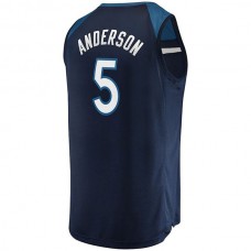 M.Timberwolves #5 Kyle Anderson Fanatics Branded Fast Break Replica Jersey Navy Stitched American Basketball Jersey