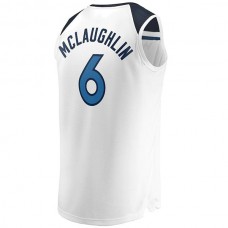 M.Timberwolves #6 Jordan McLaughlin Fanatics Branded Fast Break Player Jersey Association Edition White Stitched American Basketball Jersey
