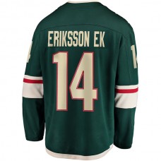 M.Wild #14 Joel Eriksson Ek Fanatics Branded Breakaway Jersey Green Stitched American Hockey Jerseys