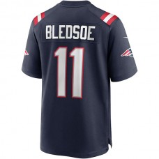 NE.Patriots #11 Drew Bledsoe Navy Game Retired Player Jersey Stitched American Football Jerseys