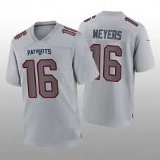 NE.Patriots #16 Jakobi Meyers Gray Atmosphere Game Jersey Stitched American Football Jerseys