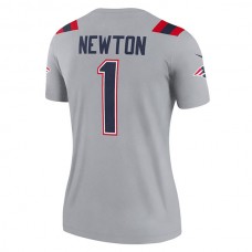 NE.Patriots #1 Cam Newton Gray Inverted Legend Jersey Stitched American Football Jerseys