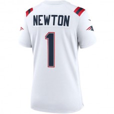 NE.Patriots #1 Cam Newton White Game Jersey Stitched American Football Jerseys