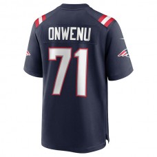 NE.Patriots #71 Mike Onwenu Navy Team Game Jersey Stitched American Football Jerseys