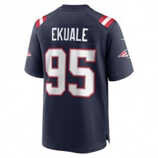 NE.Patriots #95 Daniel Ekuale Navy Game Player Jersey Stitched American Football Jerseys