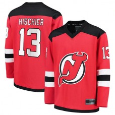 NJ.Devils #13 Nico Hischier Fanatics Branded Replica Player Jersey Red Stitched American Hockey Jerseys