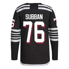 NJ.Devils #76 P.K. Subban 2021-22 Alternate Primegreen Authentic Pro Player Jersey Black Stitched American Hockey Jerseys