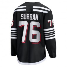 NJ.Devils #76 P.K. Subban Fanatics Branded Alternate Premier Breakaway Player Jersey Black Stitched American Hockey Jerseys