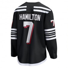 NJ.Devils #7 Dougie Hamilton Fanatics Branded Alternate Premier Breakaway Player Jersey Black Hockey Jerseys
