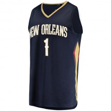 NO.Pelicans #1 Zion Williamson Fanatics Branded Fast Break Replica Player Jersey Icon Edition Navy Stitched American Basketball Jersey
