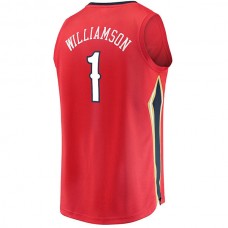 NO.Pelicans #1 Zion Williamson Fanatics Branded Replica Fast Break Jersey Red Statement Edition Stitched American Basketball Jersey