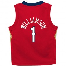 NO.Pelicans #1 Zion Williamson Jordan Brand Toddler 2020-21 Jersey Statement Edition Red Stitched American Basketball Jersey