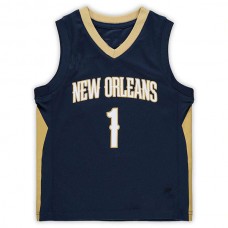 NO.Pelicans #1 Zion Williamson Preschool Replica Jersey Icon Edition Navy Stitched American Basketball Jersey