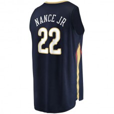 NO.Pelicans #22 Larry Nance Jr. Fanatics Branded 2021-22 Fast Break Replica Jersey Icon Edition Navy Stitched American Basketball Jersey