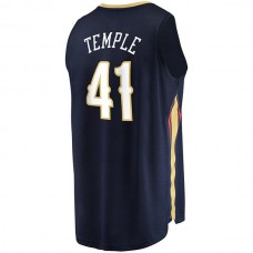 NO.Pelicans #41 Garrett Temple Fanatics Branded 2021-22 Fast Break Replica Jersey Icon Edition Navy Stitched American Basketball Jersey