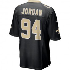 NO.Saints #94 Cameron Jordan Black Game Jersey Stitched American Football Jersey