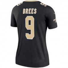 NO.Saints #9 Drew Brees Black Legend Jersey Stitched American Football Jerseys