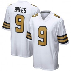 NO.Saints #9 Drew Brees White Alternate Game Jersey Stitched American Football Jersey
