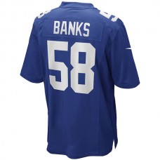 NY.Giants #58 Carl Banks Royal Game Retired Player Jersey Stitched American Football Jerseys