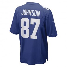 NY.Giants #87 Marcus Johnson Royal Game Player Jersey Stitched American Football Jerseys