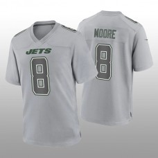NY.Jets #8 Elijah Moore Gray Game Atmosphere Jersey Stitched American Football Jerseys