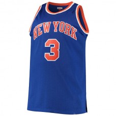 NY.Knicks #3 John Starks Mitchell & Ness Big & Tall Hardwood Classics Swingman Jersey Blue Stitched American Basketball Jersey