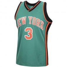 NY.Knicks #3 Stephon Marbury Mitchell & Ness 2006-07 Hardwood Classics Swingman Jersey Green Stitched American Basketball Jersey