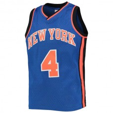 NY.Knicks #4 Nate Robinson Mitchell & Ness 2005-06 Hardwood Classics Swingman Jersey Blue Stitched American Basketball Jersey