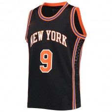 NY.Knicks #9 RJ Barrett 2021-22 Swingman Jersey City Edition Black Stitched American Basketball Jersey